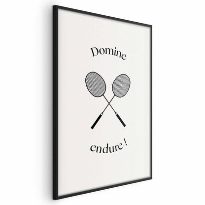 Poster - Summer Games - Badminton Rackets on a White Background Artgeist