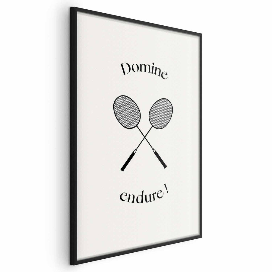 Poster - Summer Games - Badminton Rackets on a White Background Artgeist