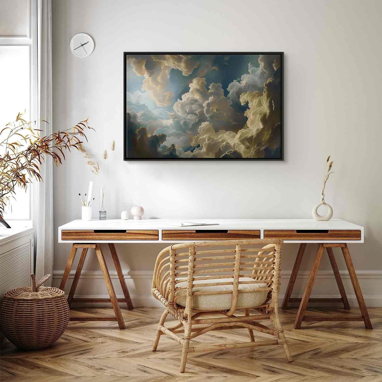 Leinwandbild - Sun and Shadows: A Theatrical Display of Nature High Above the Earth