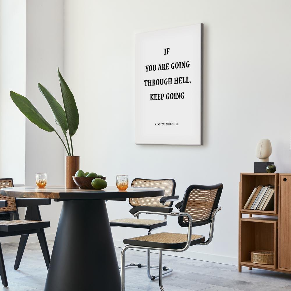 Leinwandbild - Power of Words (1-part) - Winston Churchill's Motivational Quote