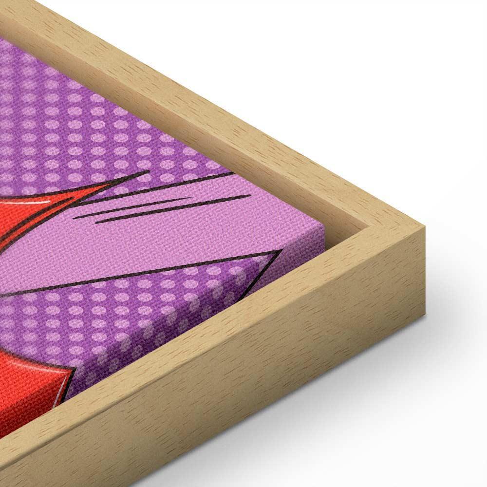 Leinwandbild - Comic Street Art (1-part) - Colorful Text on Vibrant Background