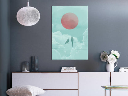 Leinwandbild - Pastel Sunset (1 Part) Vertical Artgeist