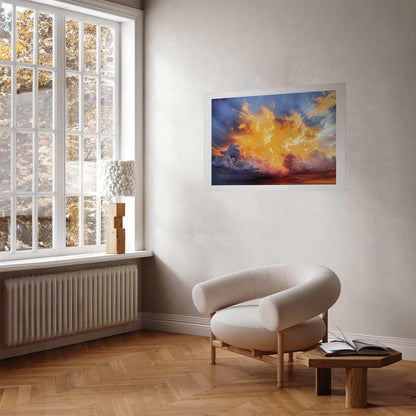 Poster - Beautiful Sunset - clouds in warm shades