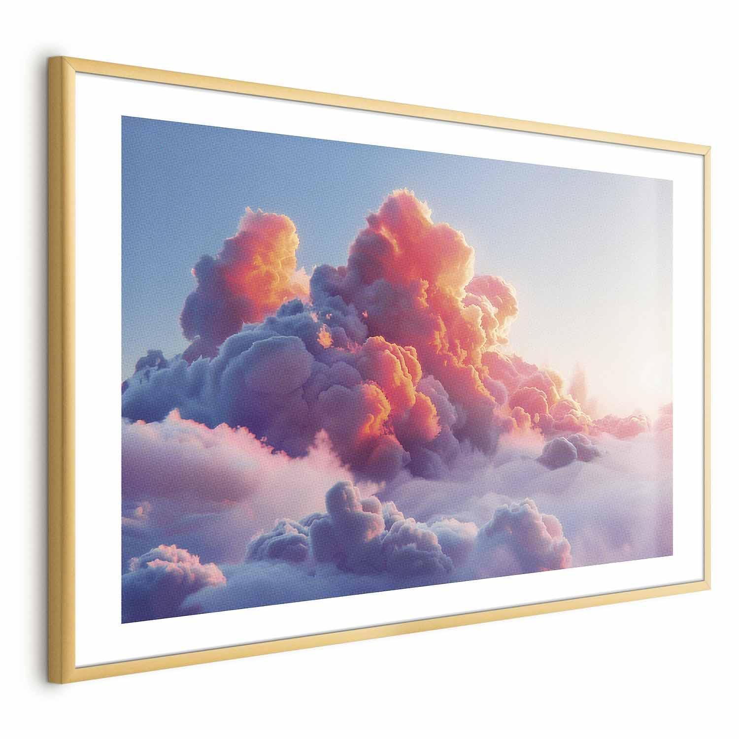 Poster - Dusk Spectacle: Clouds in Shades of Pink and Purple Artgeist