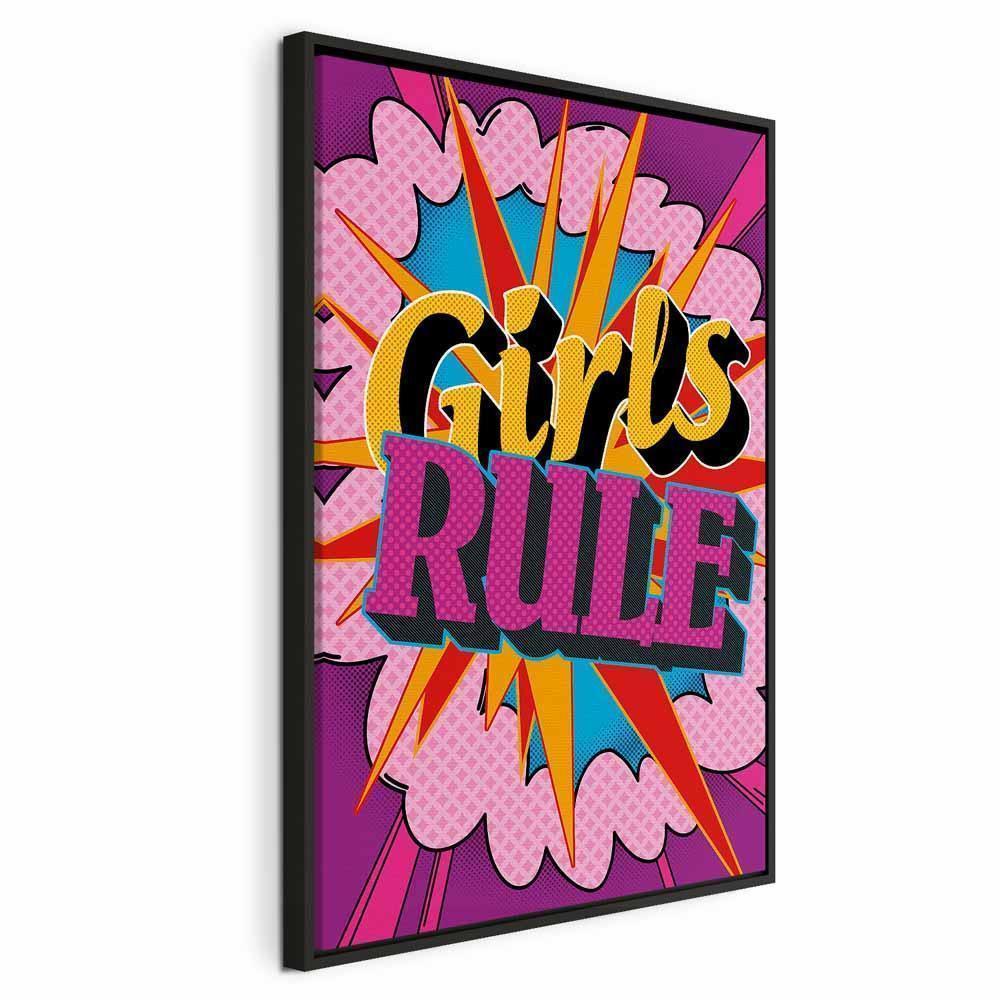 Leinwandbild - Energy of Colors (1-part) - English Text on Colorful Background