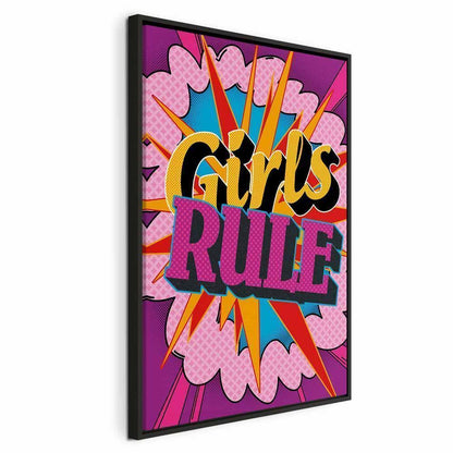 Leinwandbild - Energy of Colors (1-part) - English Text on Colorful Background