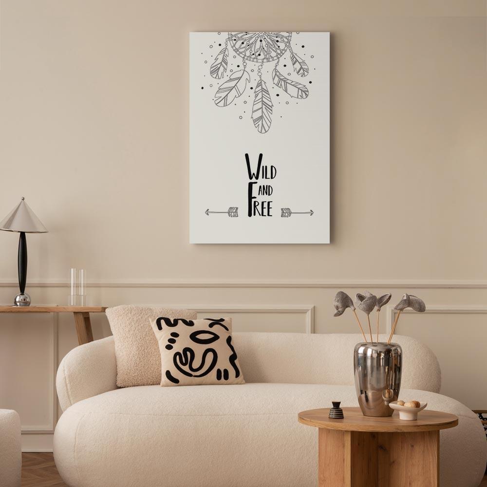 Leinwandbild - Wild and Free (1 Part) Vertical
