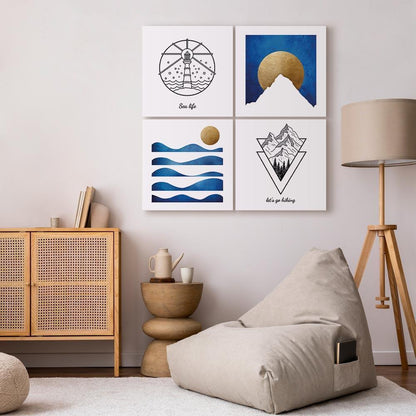 Leinwandbild - Sea or Mountains (4 Parts)