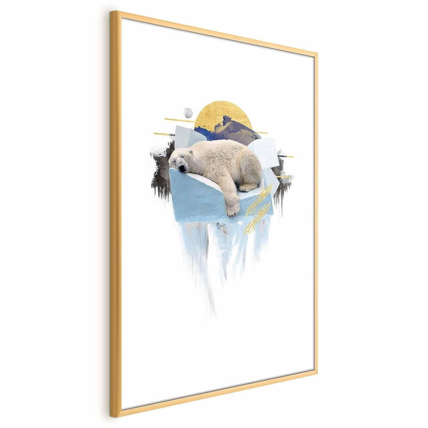 Poster Eisbär – Skandinavisches Tierposter in sanften Tönen