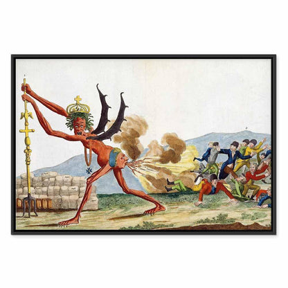 Leinwandbild - Jacques-Louis David – Caricature of the English Government