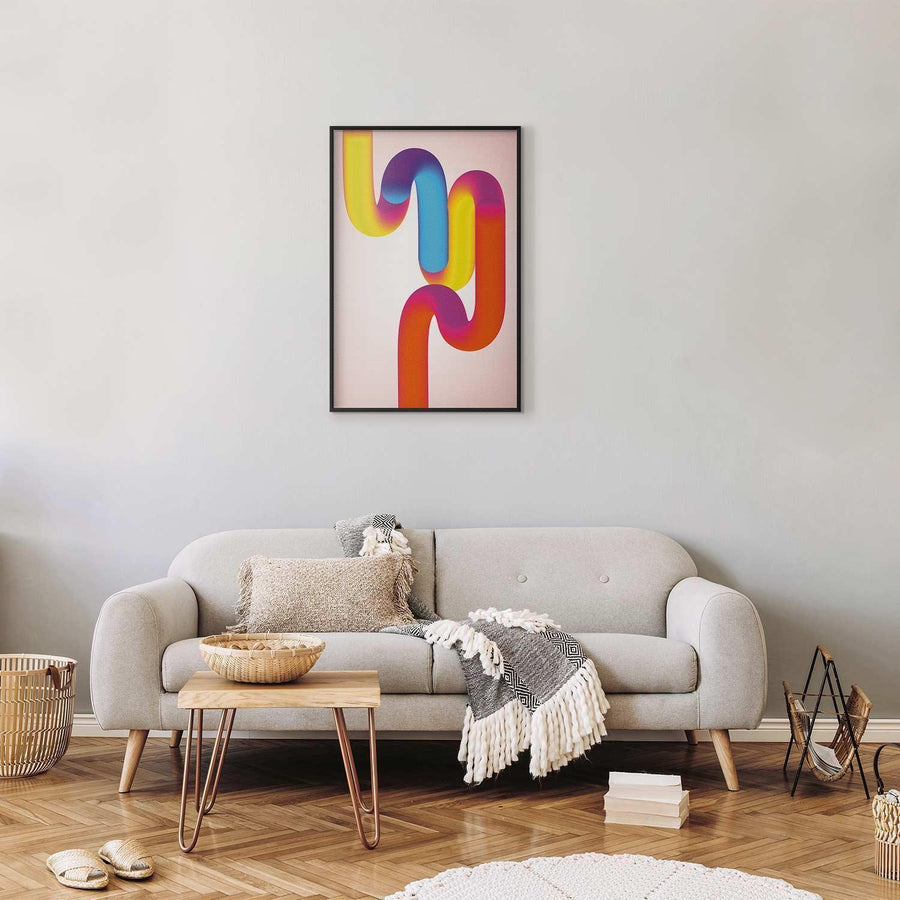 Poster - Rainbow Tubes - abstract illustration with colorful gradients Artgeist