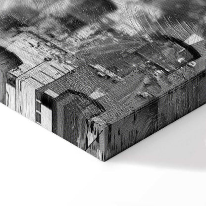 Leinwandbild - New York City Collage (5 Parts) Wide Black and White