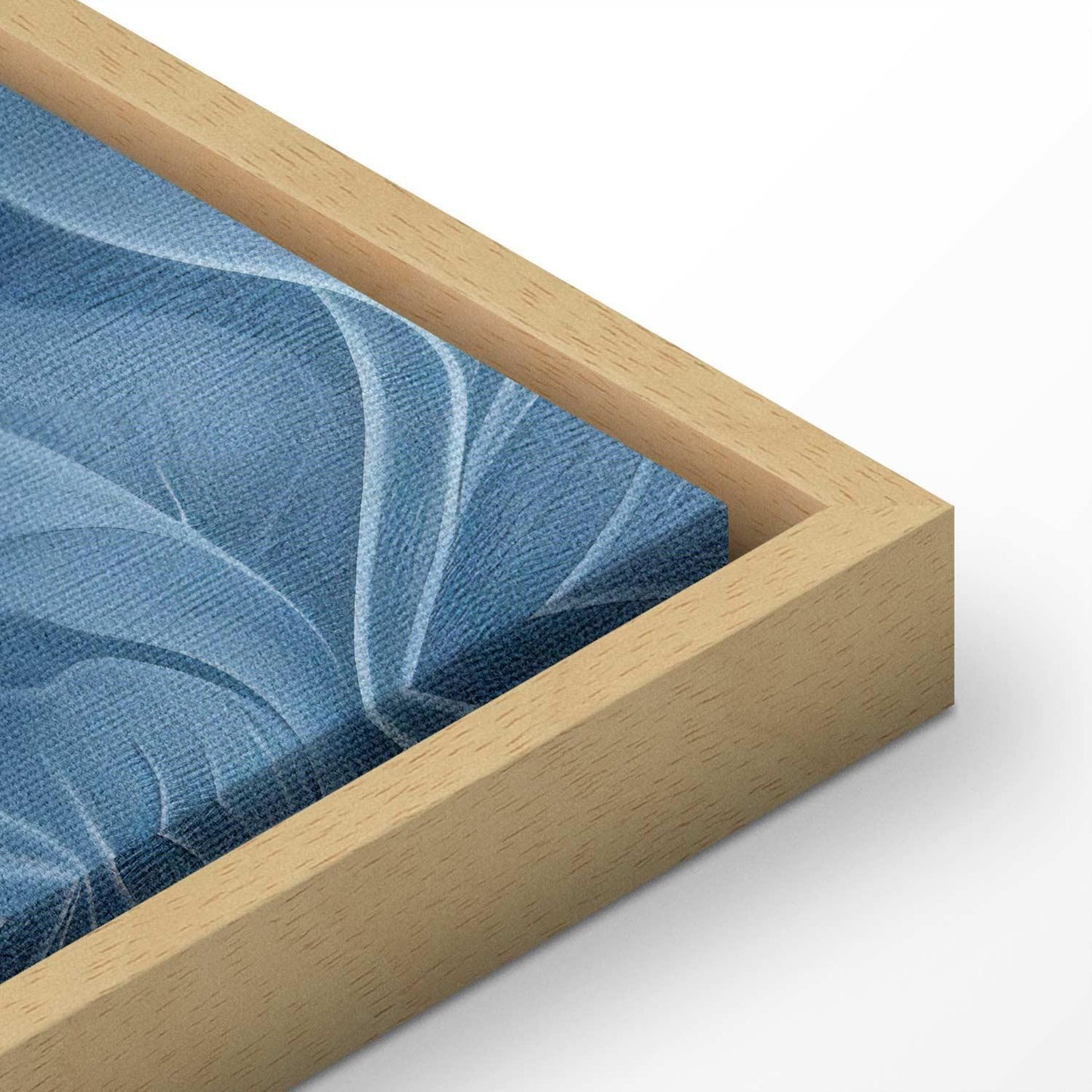 Leinwandbild - Abstract Ornaments Dark Blue Victorian Leaves