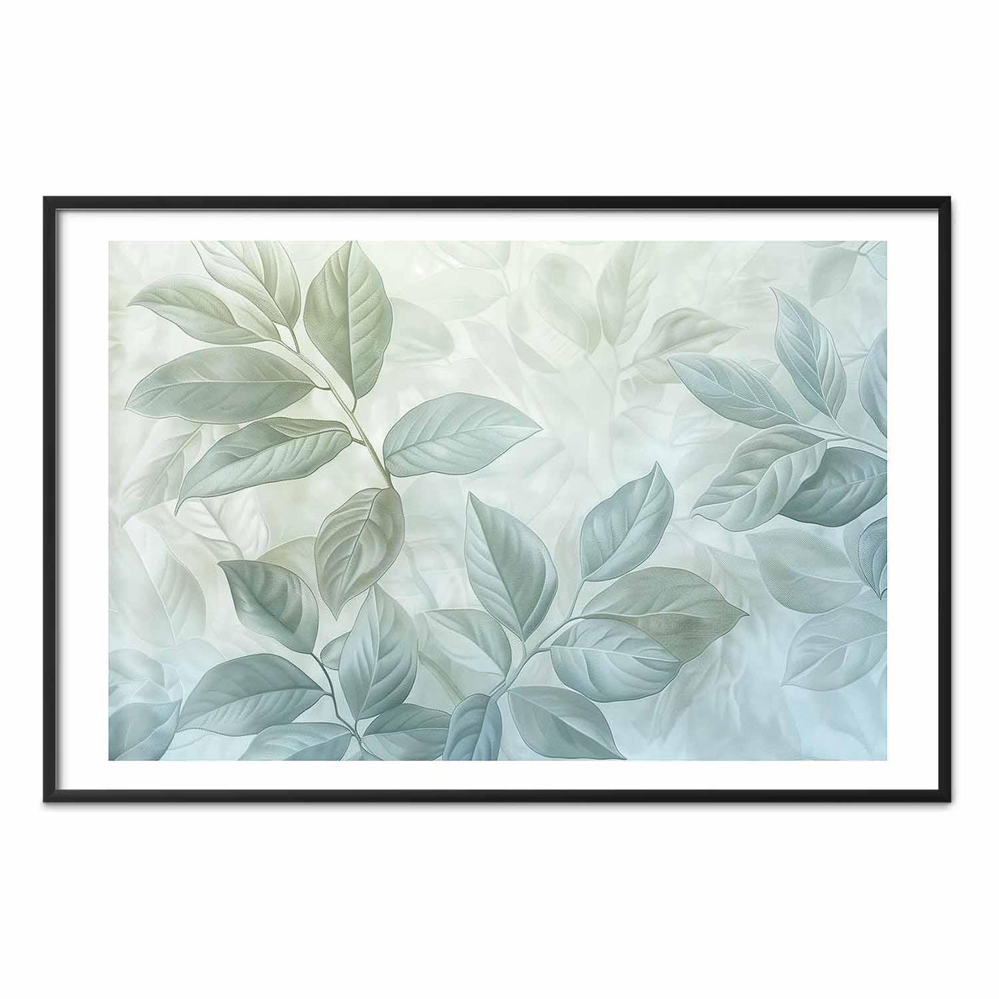 Poster - Mint Leaves - large botanical motif