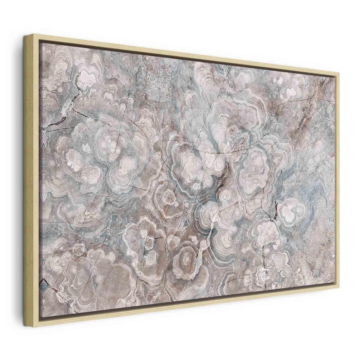 Leinwandbild - Marble flowers – natural stone structure in pastel colours