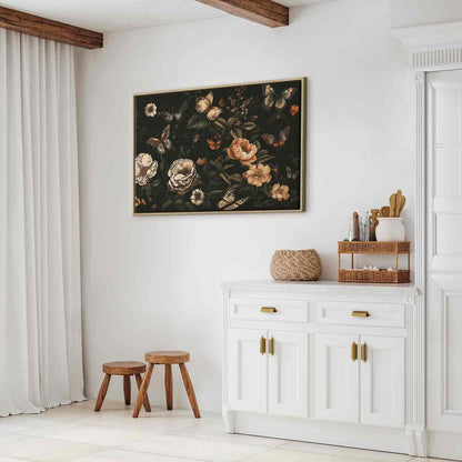 Leinwandbild Rustikaler Garten – Vintage Blumenarrangement