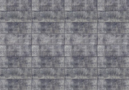 Fototapete - Grey fortress - background with regular rectangles with concrete texture Artgeist