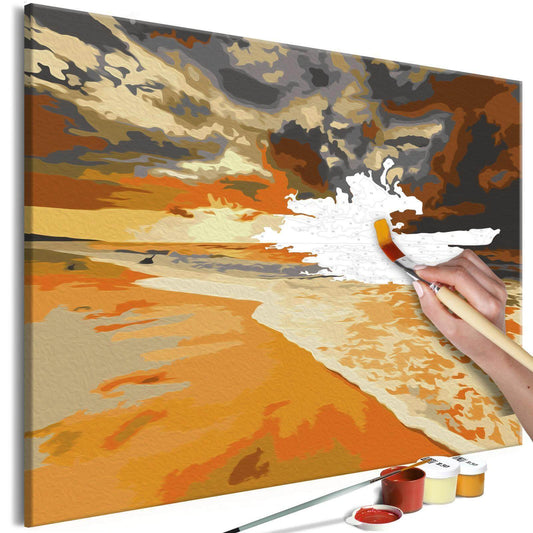Wandbild zum Ausmalen - Goldener Strand