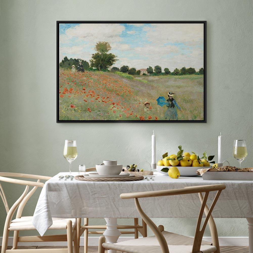 Leinwandbild - Claude Monet – Poppy Field near Argenteuil