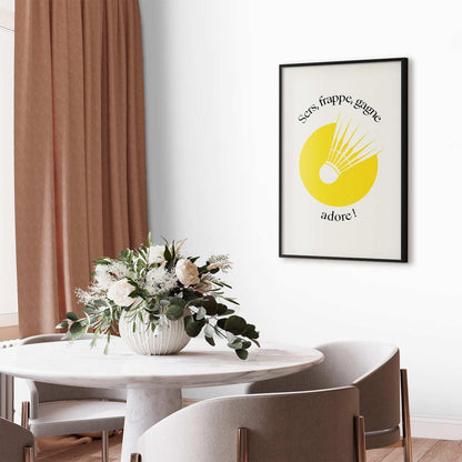 Poster - Shuttlecock Against the Yellow Sun