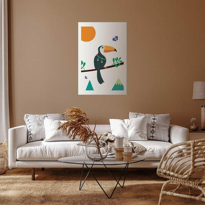 Poster - Toucan and Butterflies Artgeist