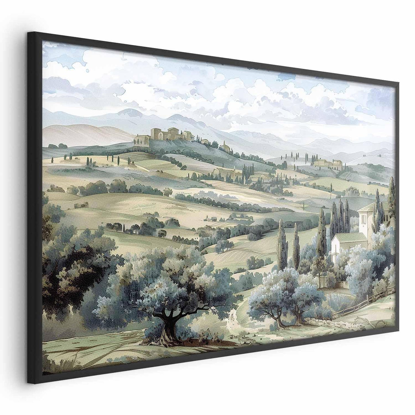 Poster - Landscape with Sunny Green Fields Artgeist