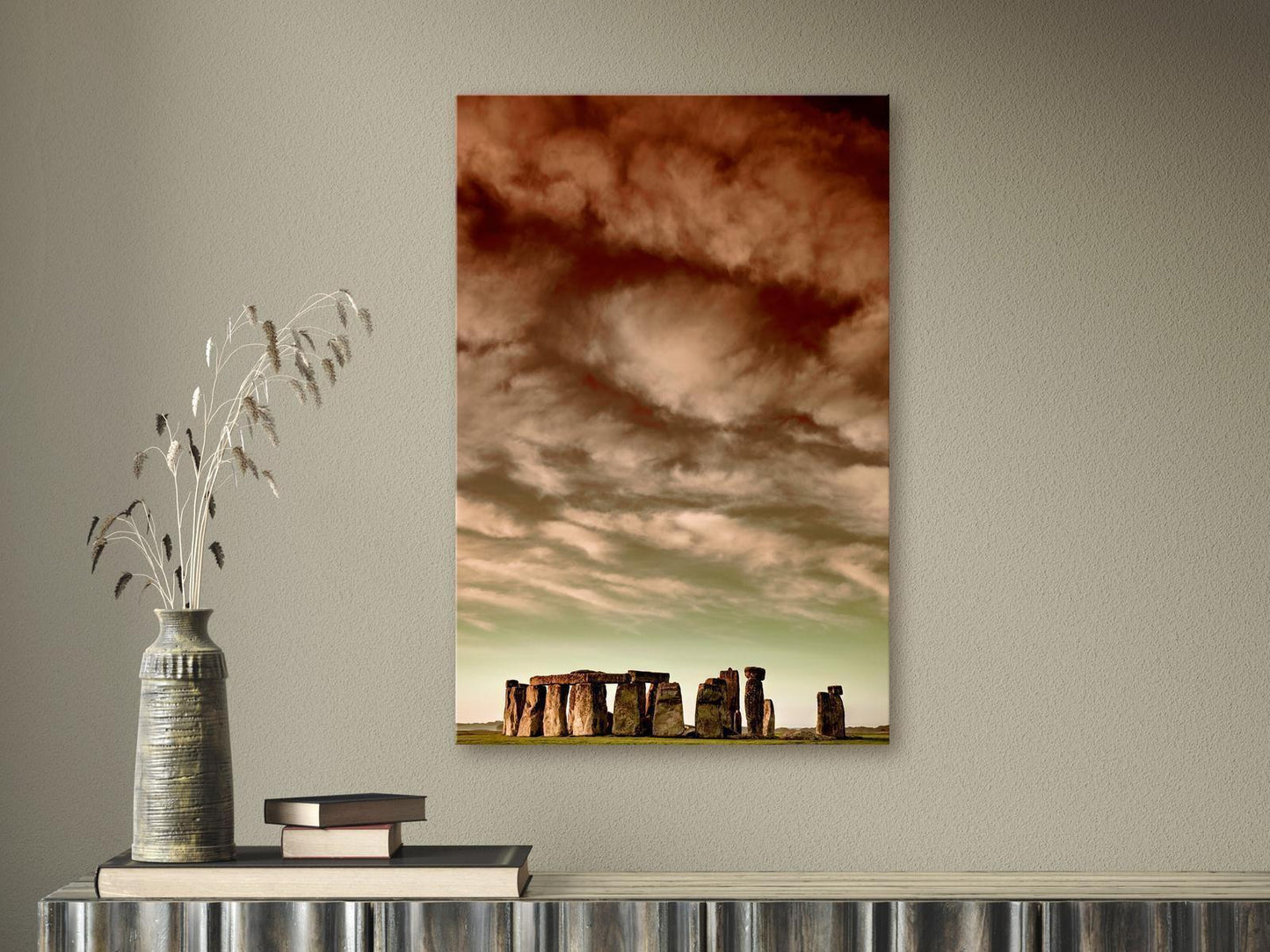 Leinwandbild - Clouds Over Stonehenge (1 Part) Vertical Artgeist