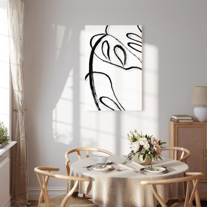 Leinwandbild - White Monstera (1 Part) Vertical