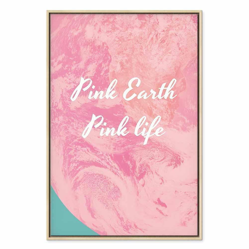 Leinwandbild - Pink Earth, Pink Life (1 Part) Vertical