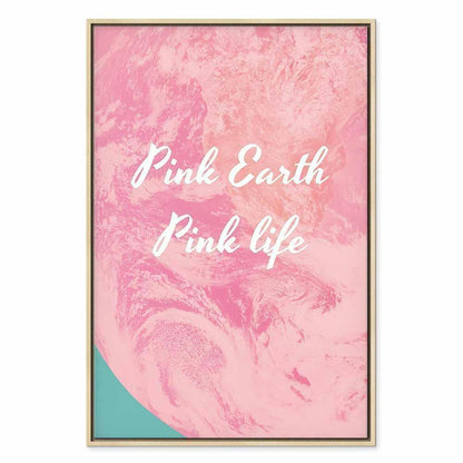 Leinwandbild - Pink Earth, Pink Life (1 Part) Vertical