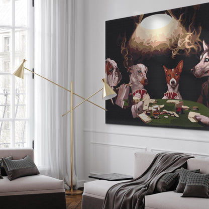 Malen nach Zahlen - Doggy poker players