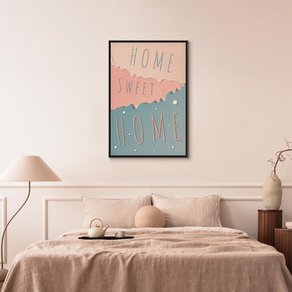 Leinwandbild - Inscriptions: Home Sweet Home (1 Part) Vertical