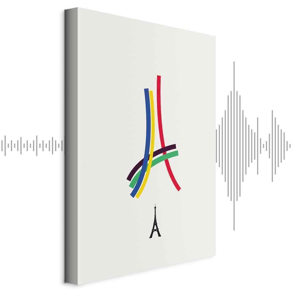 Leinwandbild - Eiffel Tower - Colorful Graphics - Abstraction