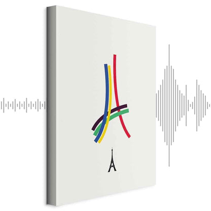 Leinwandbild - Eiffel Tower - Colorful Graphics - Abstraction