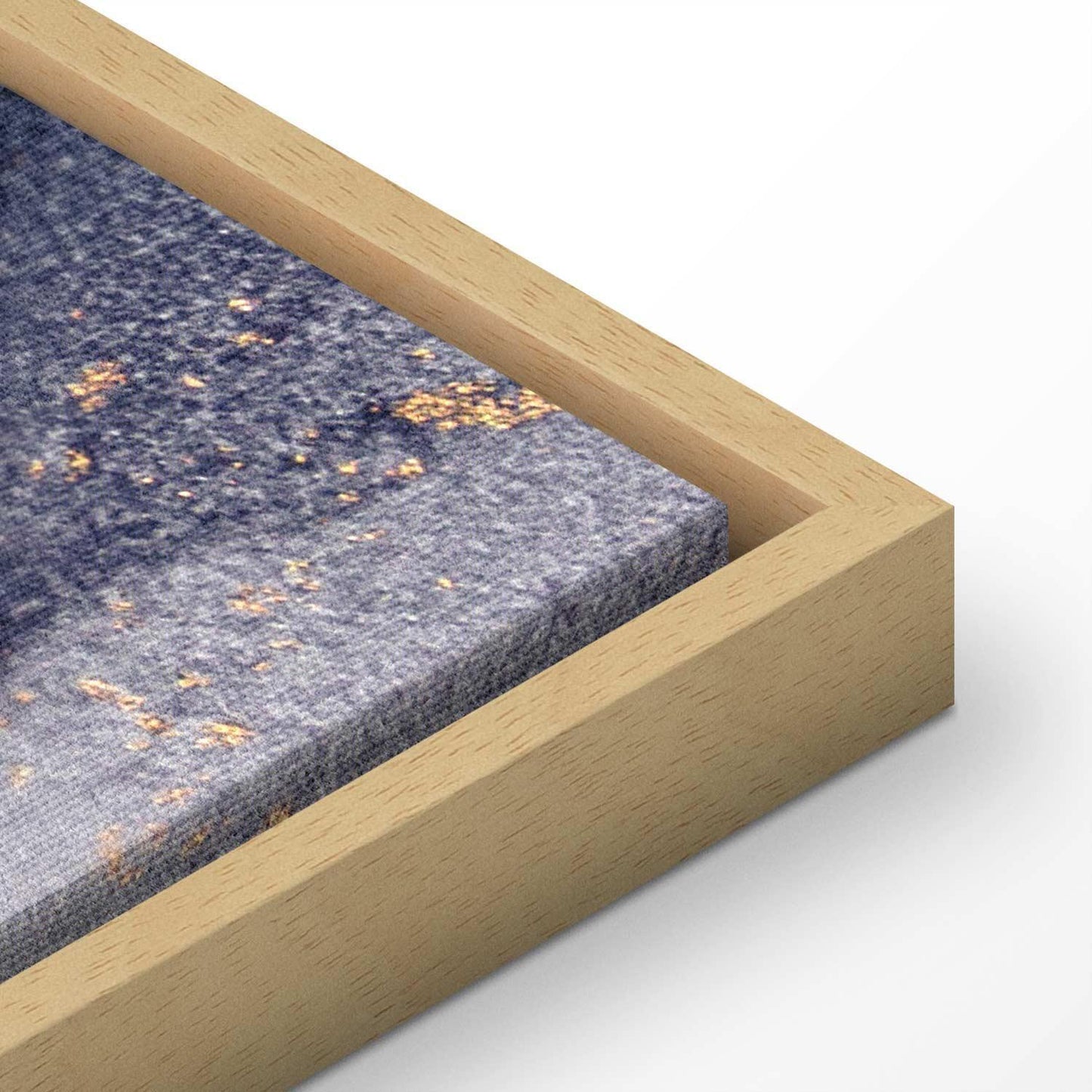 Leinwandbild - Marble and navy blue – abstract textured pattern inspired by the starry sky