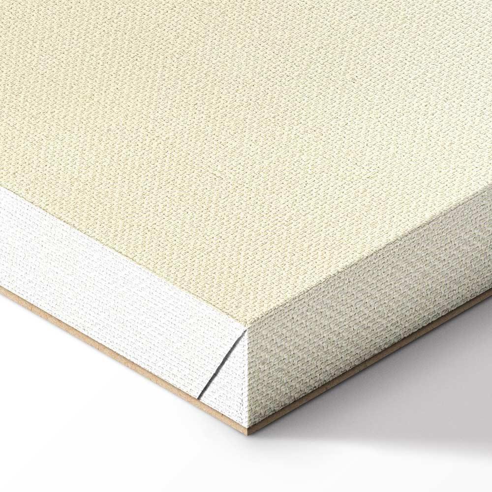 Leinwandbild - Bright Night - Moon Accompanied by Many Stars on a Light Background