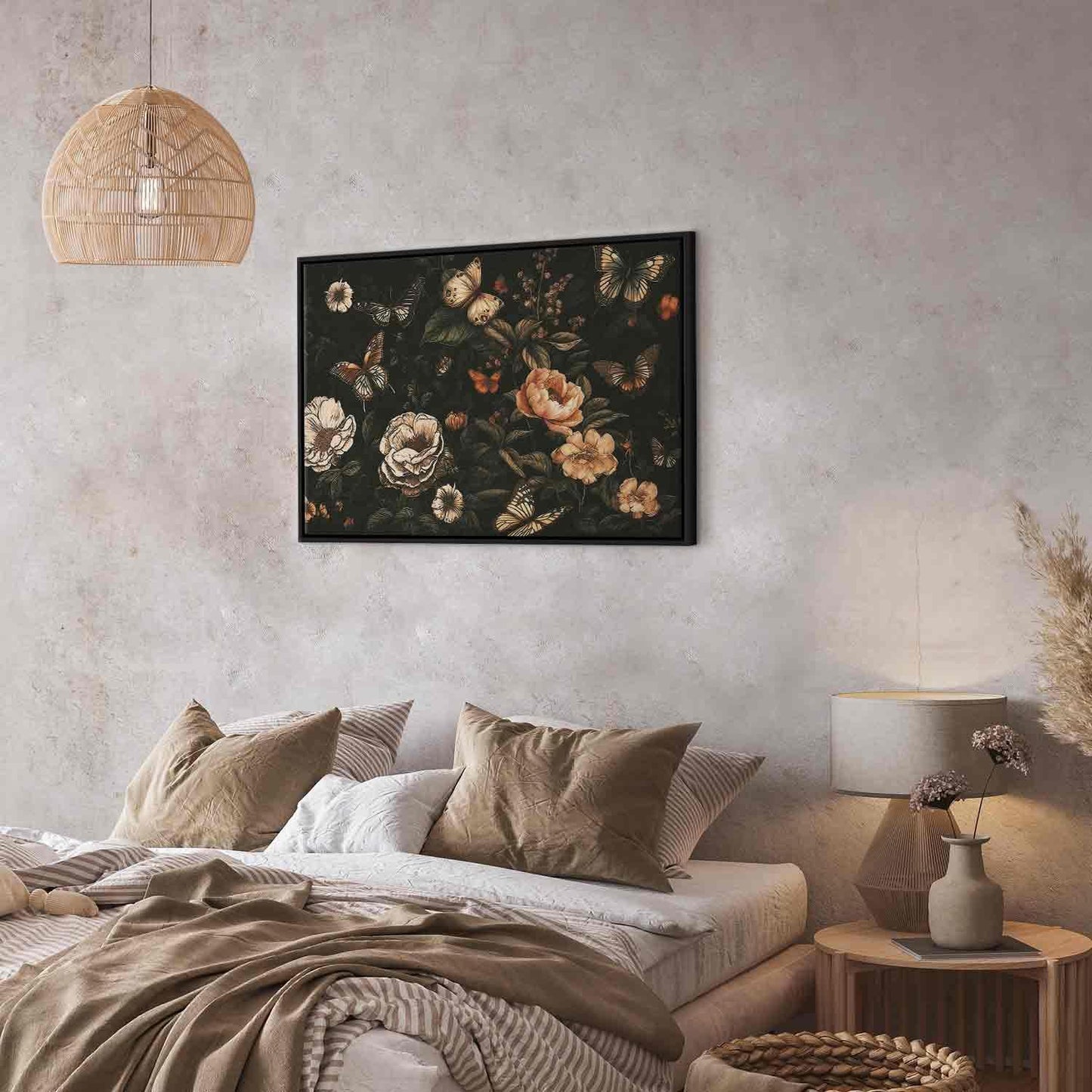 Leinwandbild Rustikaler Garten – Vintage Blumenarrangement