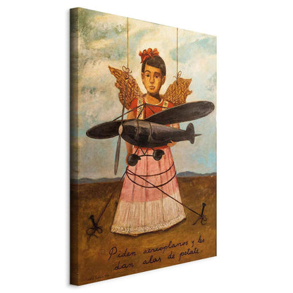 Leinwandbild - Frida Kahlo – They Asked for Planes and Got Straw Wings