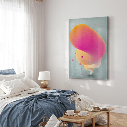 Leinwandbild - Pink Streak (1 Part) Vertical