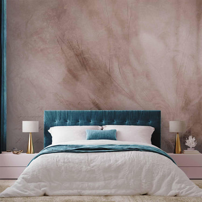 Fototapete - Abstract scandi boho - delicate composition with lettering and flowers