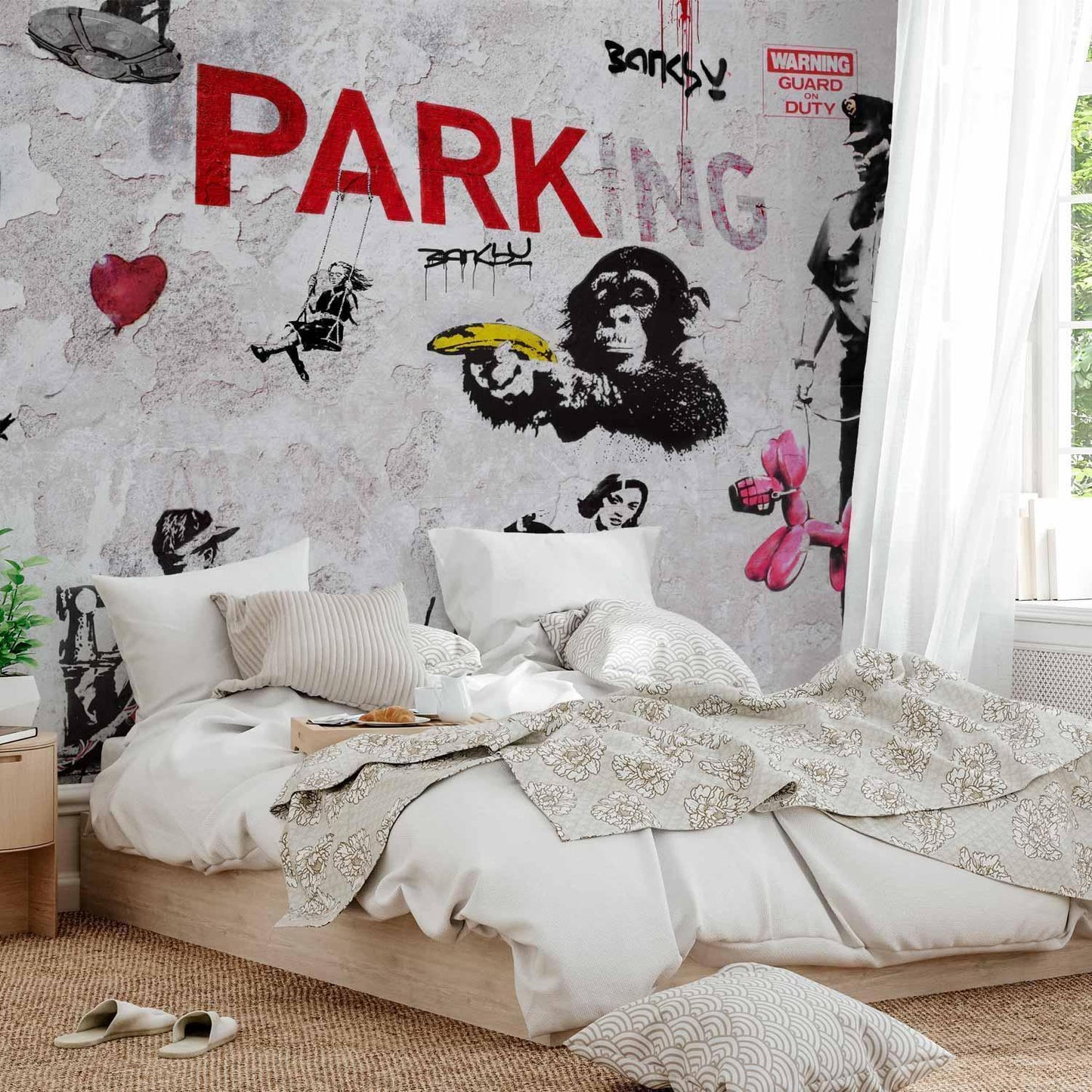 Fototapete - [Banksy] Graffiti Diveristy