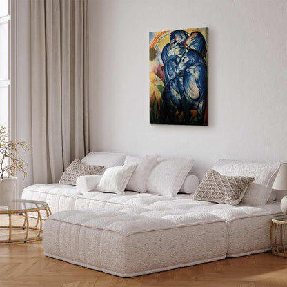 Leinwandbild - Franz Marc – The tower of blue horses