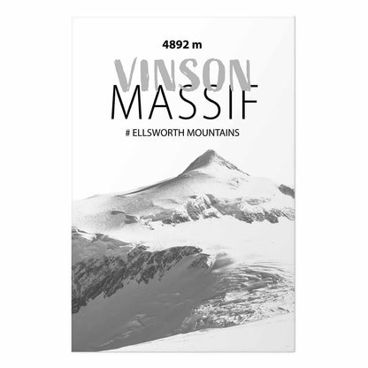 Poster - The majestic Vinson Massif mountain peak, crown of mountains, mountain landscape