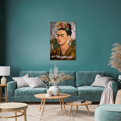 Leinwandbild - Frida Kahlo – Self-Portrait Dedicated to Dr Eloesser