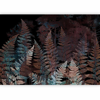 Fototapete - Ferns in the Woods - Third Variant