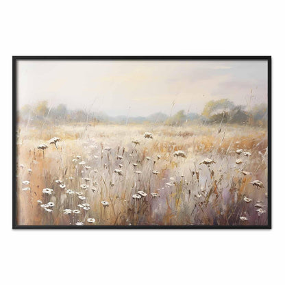 Poster - Impressionist meadow – field landscape in a pastel colour palette
