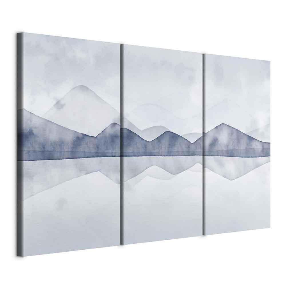 Leinwandbild - Lake in the Mountains (3 Parts)