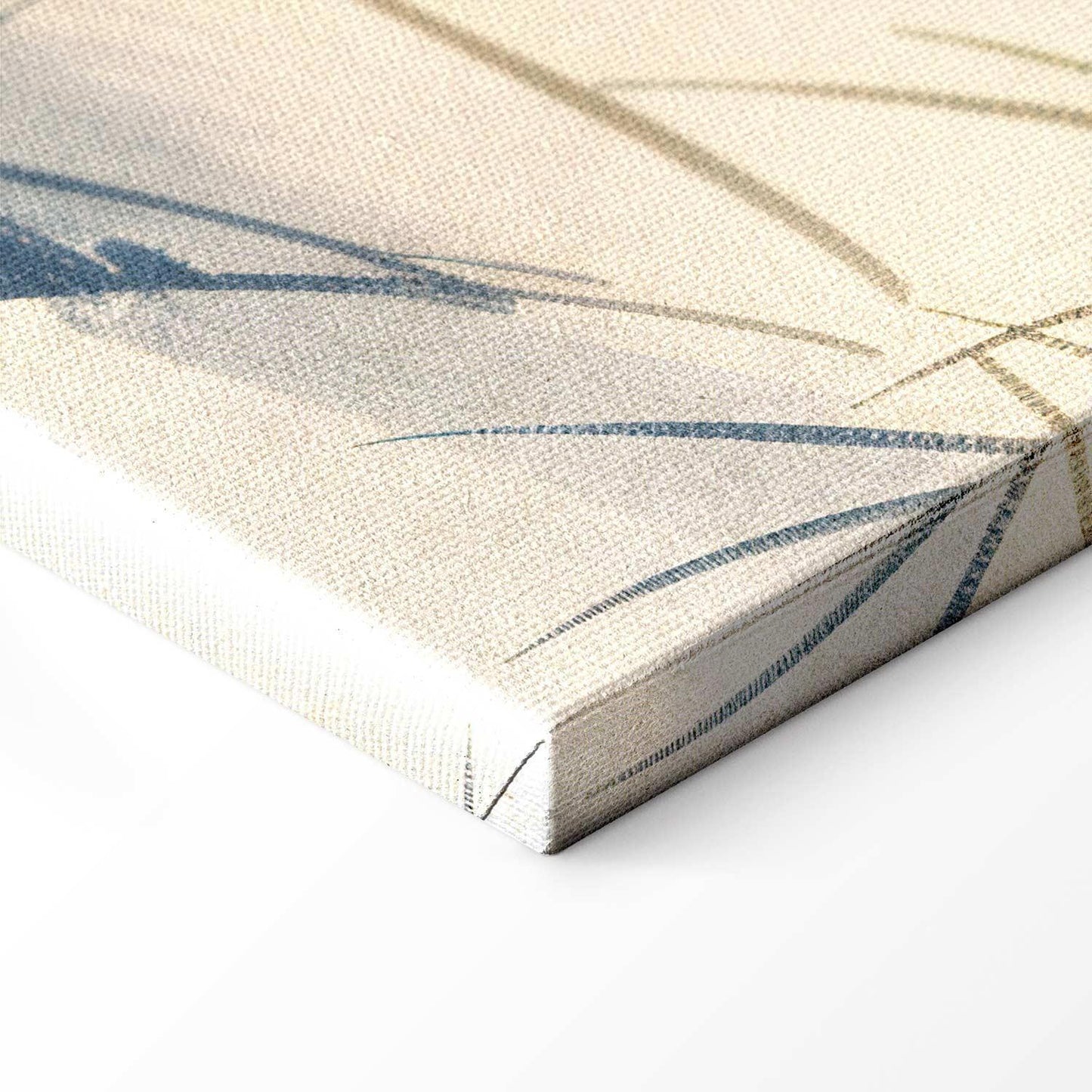 Leinwandbild - Herons over a winter pond - Japanese-style illustration in dark colours