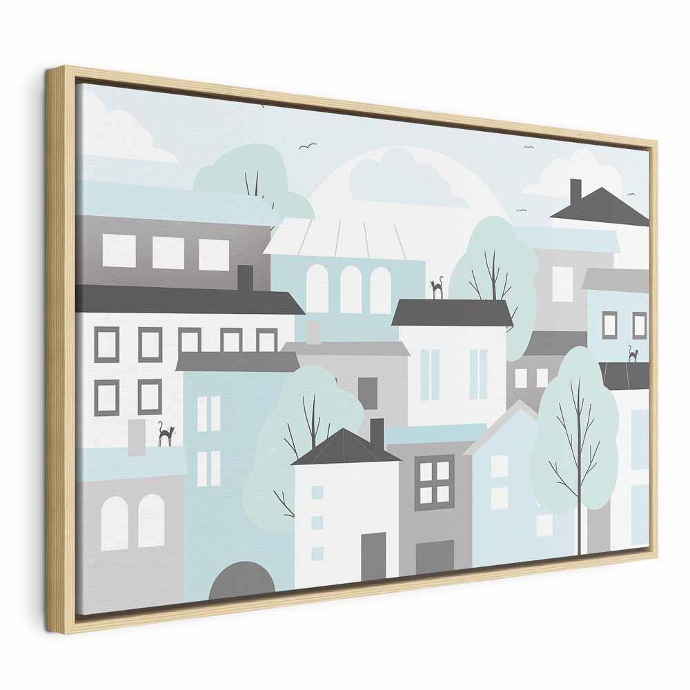 Leinwandbild - Colorful Town (1 Part) Wide