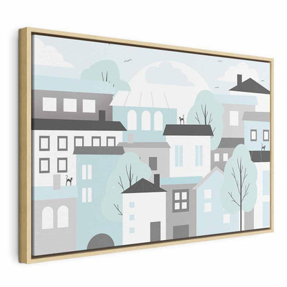 Leinwandbild - Colorful Town (1 Part) Wide